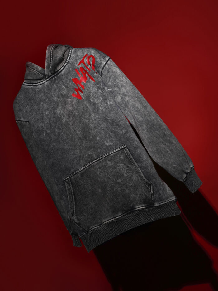 WavyCouture I see You Acid Wash Premium Cotton Hoodie - Image 2