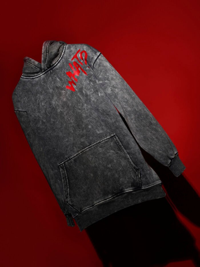 WavyCouture I see You Acid Wash Premium Cotton Hoodie - Image 2