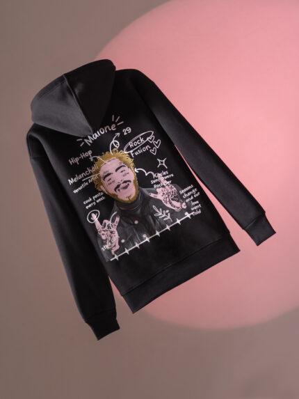 WavyCouture Premium Cotton Black Hoodie