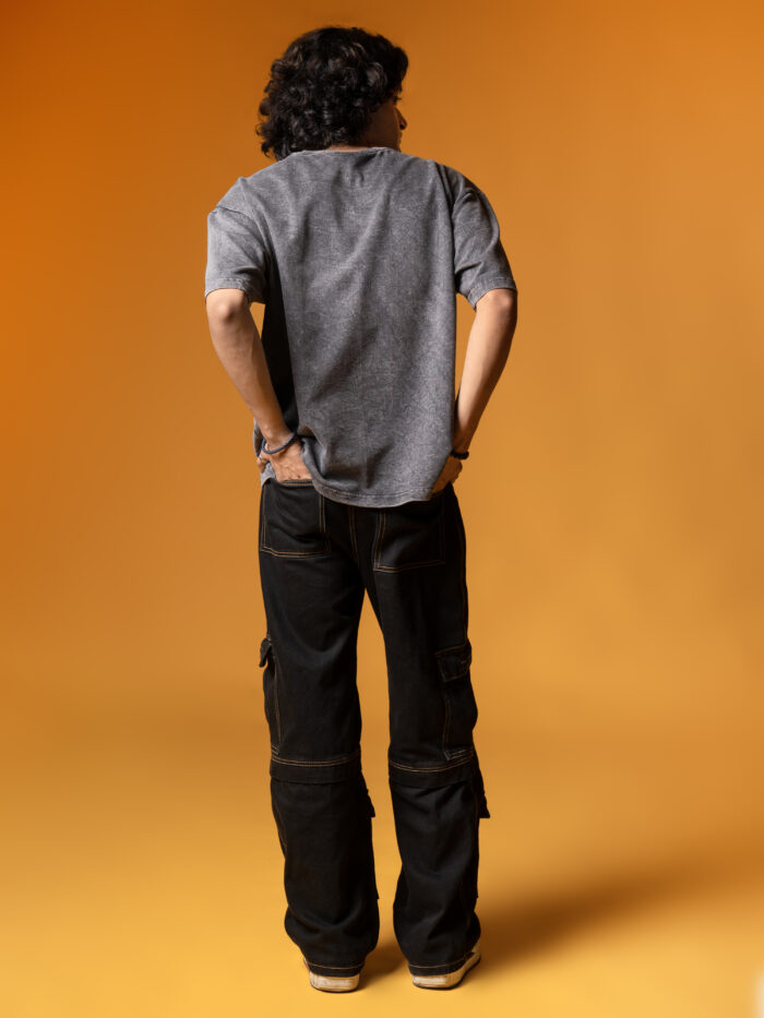 WavyCouture Acid Wash Oversized Unisex Cotton T-Shirts - Image 6