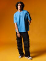 WavyCouture Acid Wash Oversized Unisex Cotton T-Shirt - Image 3