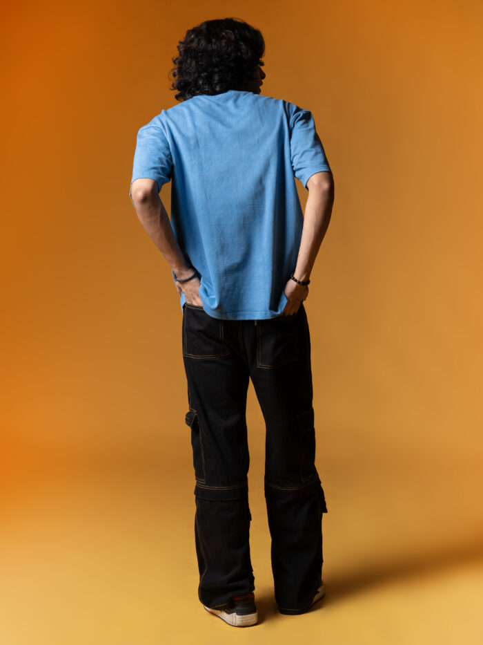 WavyCouture Acid Wash Oversized Unisex Cotton T-Shirt - Image 4