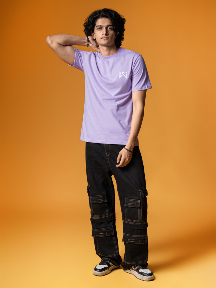 WavyCouture Lavender Classic fit Cotton T-Shirt - Image 3