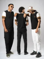 WavyCouture Cotton Striped Multicolor Polo T-Shirts - Image 4