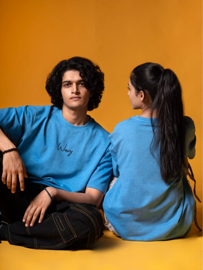 WavyCouture Acid Wash Oversized Unisex Cotton T-Shirt - Image 6